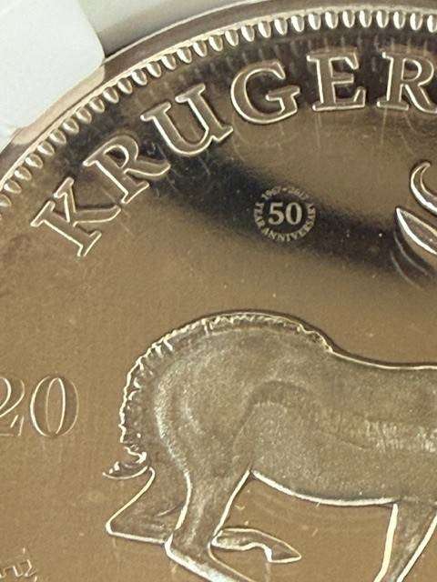 2017 Proof Silver Krugerrand - 50th Anniversary Privy Mark.
