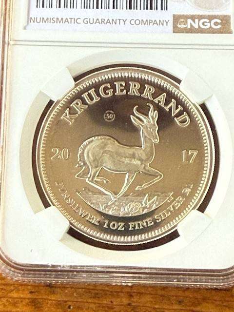 2017 Proof Silver Krugerrand - 50th Anniversary Privy Mark.