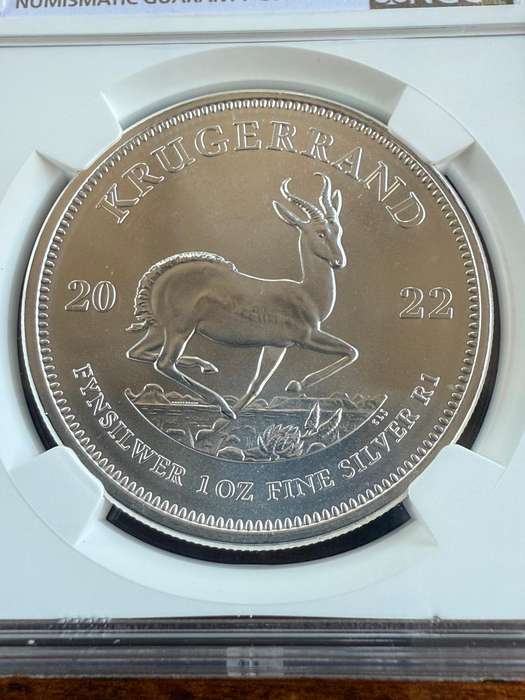 2022 Uncirculated Silver Krugerrand. TOP POP on NGC graded MS70. View images for condition.