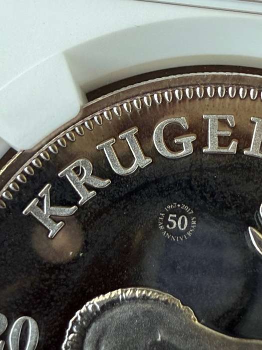 2017 Proof Silver Krugerrand - 50th Anniversary Privy Mark.