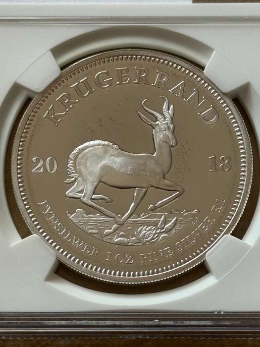 2018 Proof Silver Krugerrand - NGC graded PF69 Ultra Cameo