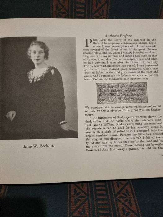 The Secret of Shakespeare's Doublet - JW Beckett - Evidence of Francis Bacon as author