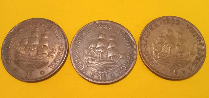 3 x 1 Pence 1942,1952 & 1953 Coins
