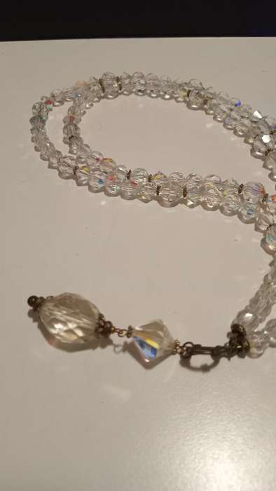 Magnificent Long Clear Crystal Necklace