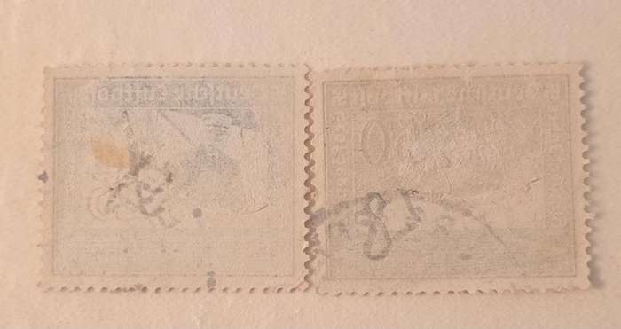 (34)Germany Deutsches Reich Luftpost 25 & 50 Pennig 1938 Zeppelin