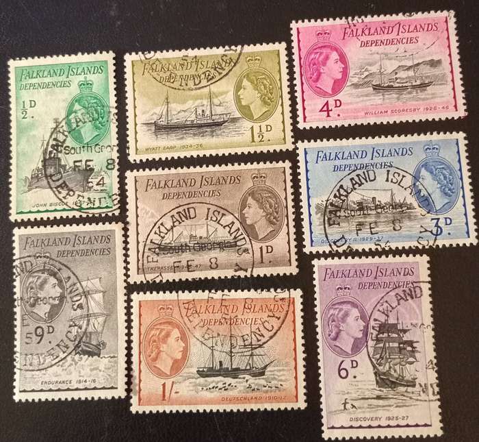 Falkland Islands Dependencies 1954 VFU Part Set British Colony Stamps