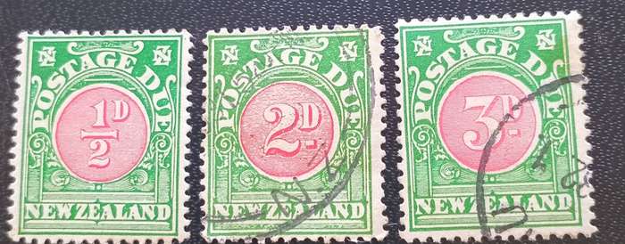 NEW ZEALAND 1925 POSTAGE DUE's, ½d(CV R600)MNH & 2d + 3d VFU NH