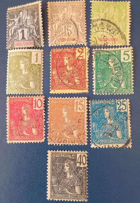 FRANCE Colony - INDOCHINE a lovely selection of early 1890+ MH&VFU