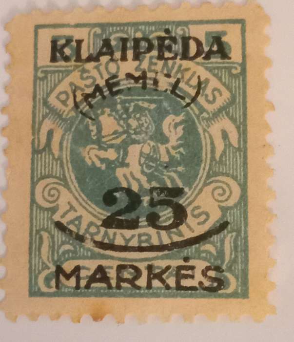 1923 Germany/Lithuania Memel OP 25 Markes