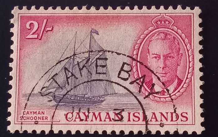 CAYMAN ISLANDS 1950 2/- VFU SG145