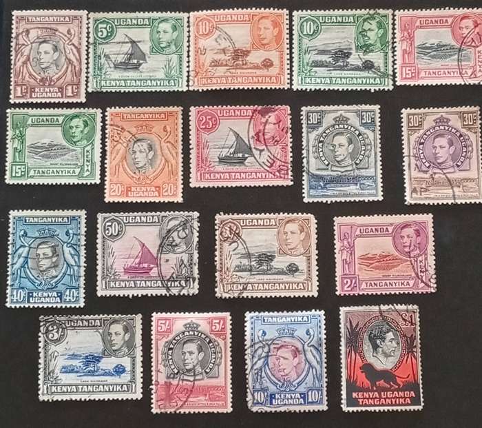 KENYA UGANDA TANGANYIKA 1938 KGVI Pictorial set 1c-£1 CV R2000+