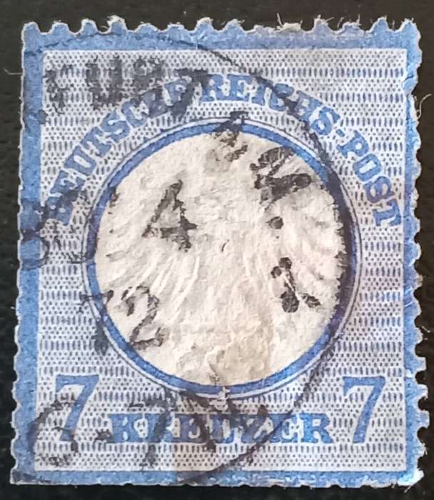 GERMANY Deutsches Reich Brustschild Shield 7 Kreuzer 1872 Mi. Nr. 10