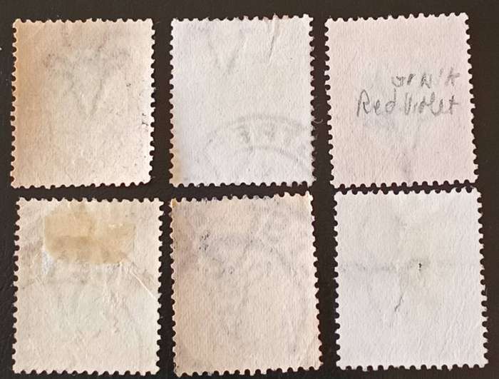 Union of SA 1913, 6d with shade varieties. Bright violet, redish violet etc.Lovely lot.