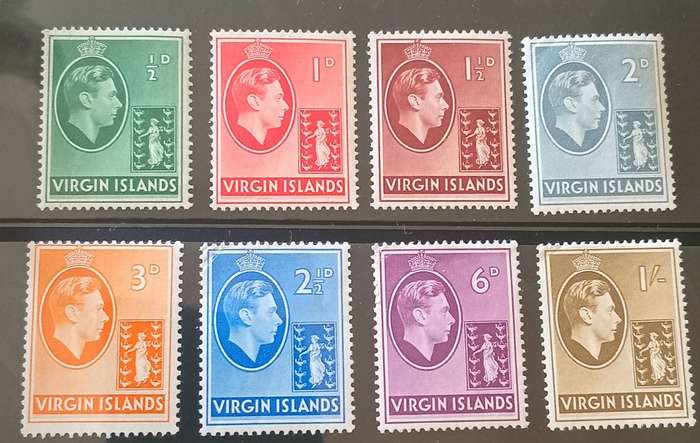 BRITISH VIRGIN ISLANDS 1938 ½d-1/-, MH