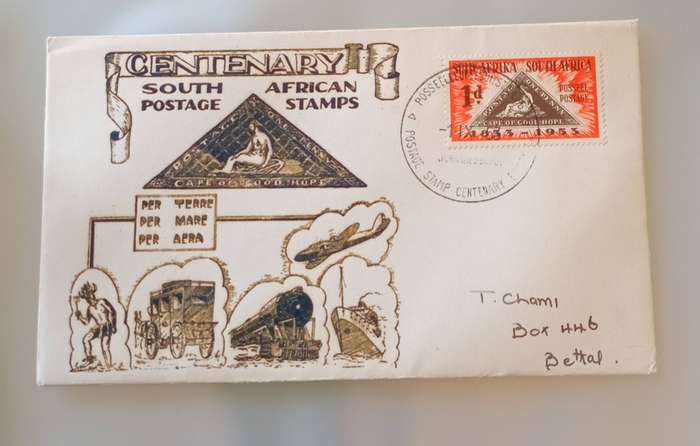 1953 Centenary Exhibition Cover JHB to Bethal