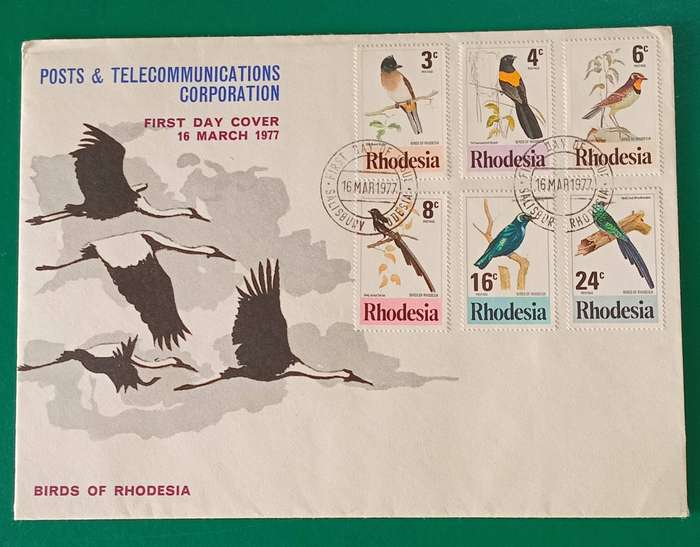 RHODESIA 1977 FDC Birds of Rhodesia 16 March 1977