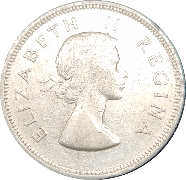 2 1/2 (TWO and a HALF)  Shillings - Half Crown - 1955