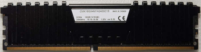 DDR4 - 16GB - Corsair VENGEANCE  LPX - 2400Mhz 1.2v