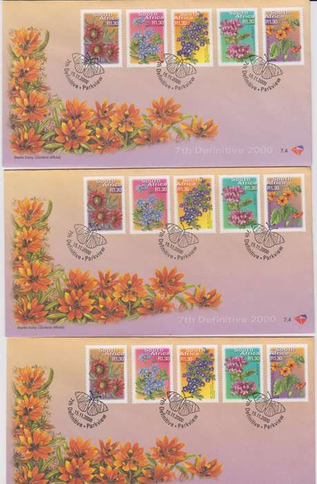 RSA - 3 x 7th Definitive FDC 7.74 - SACC