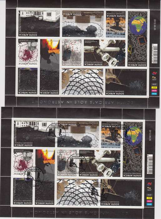 RSA - Astronomy in SA Sheetlet MNH + CTO Sheetlet - SACC 2224