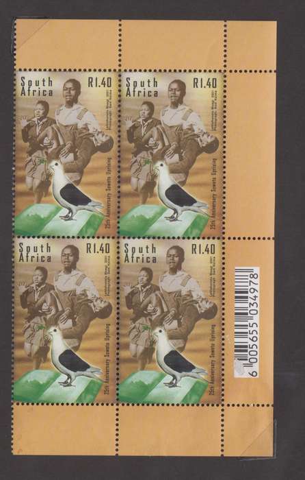 RSA - Soweto uprising  - block of 4 (SACC 1409)