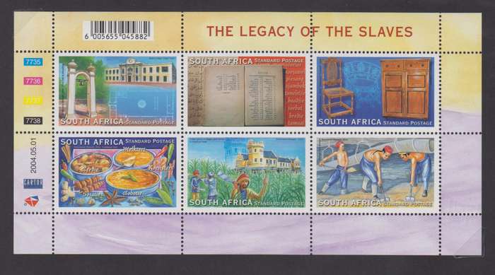 RSA - 2004 -The Legacy of the slaves - MNH Sheet of 6 (SACC 1621)