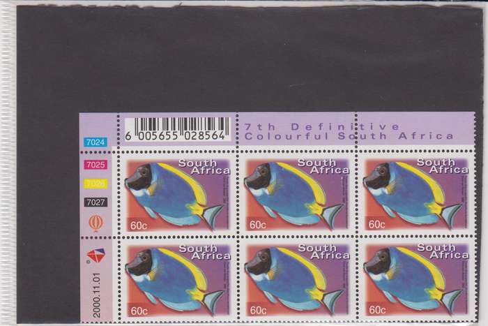 RSA - 7th Definitive 60c - Original Print - Control block - SACC 1299