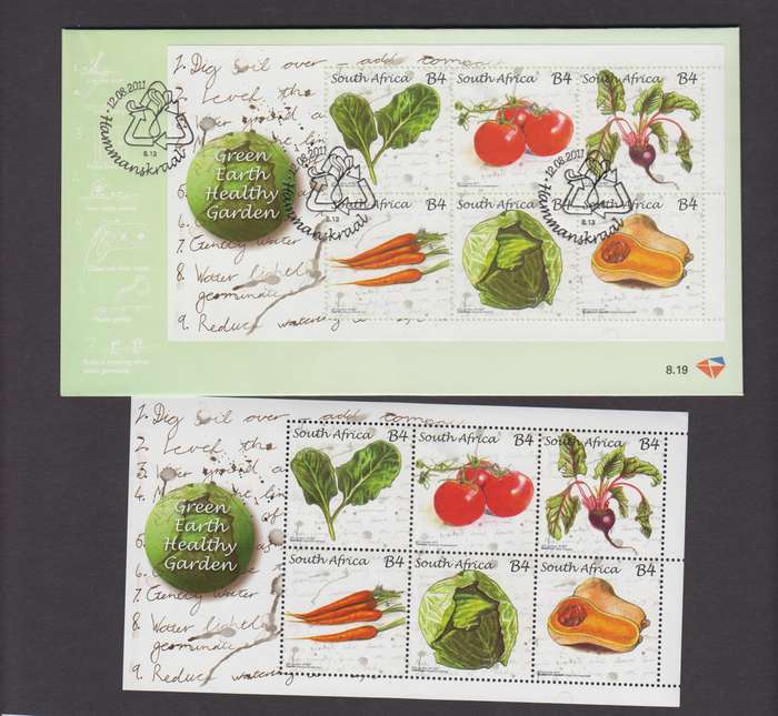 RSA - 2011 Green Awareness FDC 8.19 + MNH Sheetlet - SACC 2197