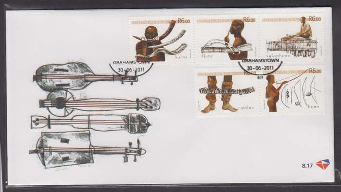 RSA - 2011 Rare Musical Instruments - FDC 8.17  - SACC 2180-2184