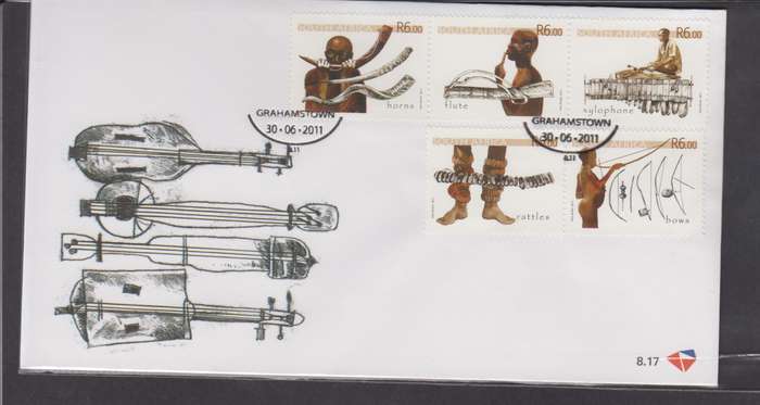 RSA - 2011 Rare Musical Instruments - FDC 8.17  - SACC 2180-2184