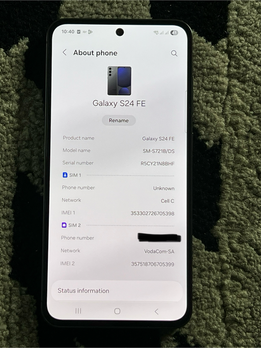 Samsung Galaxy S24Fe 256gb Graphite ***Like new