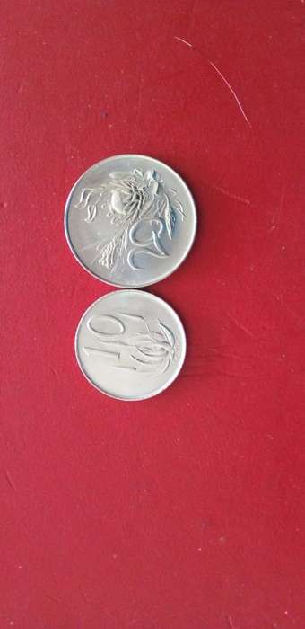 RSA 1967 10C AND 20C UNCIRULATED COINS.