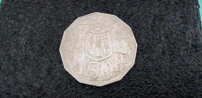 AUSTRALIA 1974 50 cent coin.