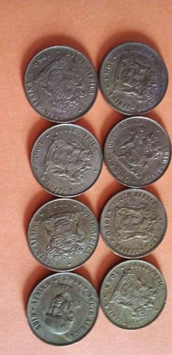 RSA OLD TWO CENT COINS. X8