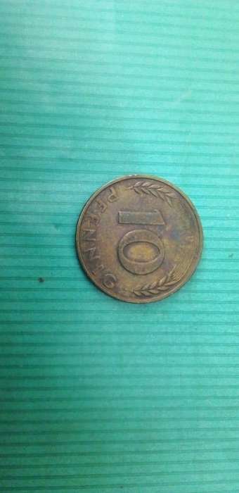 DEUTSCHLAND 1950 10 PFENNIG COIN.