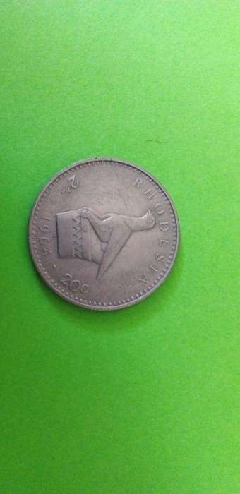RHODESIA 1964 20 CENT COIN
