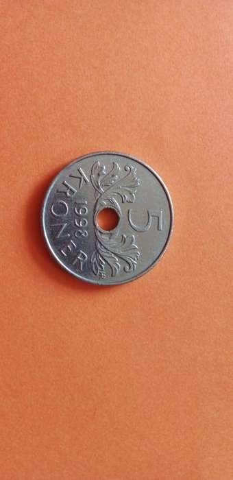 NORWAY 5 KRONER 1998 COIN
