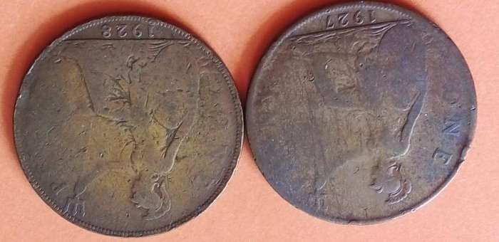 BRITAIN 1 PENNY COIN SET