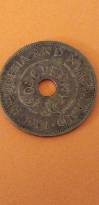 RHODESIA AND NYASALAND 1961 ONE PENNY COIN