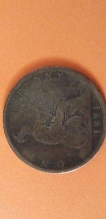 BRITISH 1891 ONE PENNY COIN