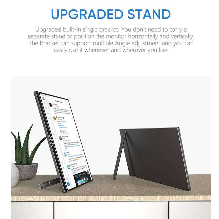 Arzopa - 15.6" Touch Screen Full HD 1080P IPS - Portable Monitor with Stand