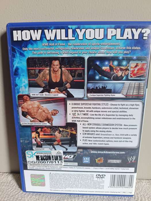 WWE SMACKDOWN VS RAW 2008 PS2