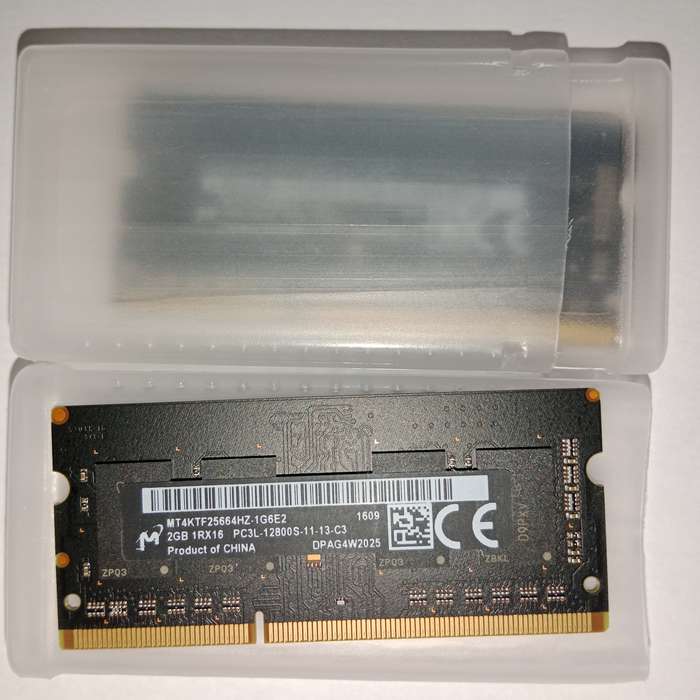 Micron (2GB) DDR3 RAM PC3L-12800S (1Rx16) SO-DIMM 1600MHz (MT4KTF25664HZ-1G6E2)