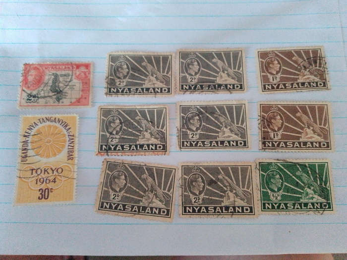 Nyasaland and Uganda Kenya Tanganyika and Zanzibar stamps