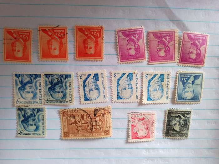 USA Stamps x 16