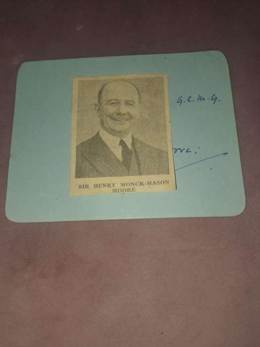 Sir Henry Monck-Mason Moore, Governor of Kenya, original signature