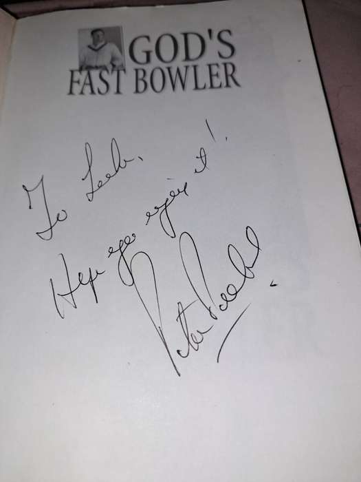 GOD`S Fast Bowler, 232 pages, signed by Peter Pollock