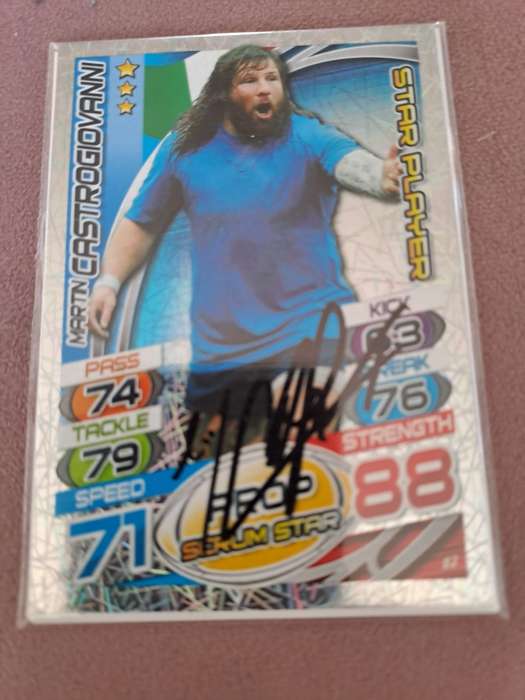 Martin Castrogiovanni, Italy strongman prop original signature