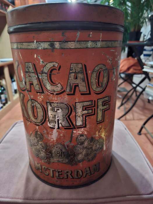 Antique Korff Cacao tin, Amsterdam 1811