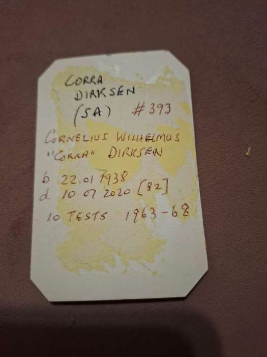Corra Dirksen Springbok 393 original autograph